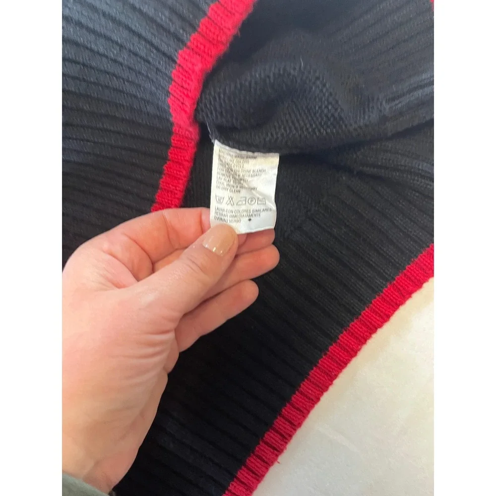 Elisabeth by Liz Claiborne‎ Black Red Snowflake Turleneck Sweater Size XXL
